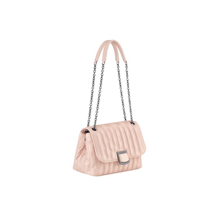 Sacs Crossbody Longchamp M Powder Cuir Rose | 39275-XQTO