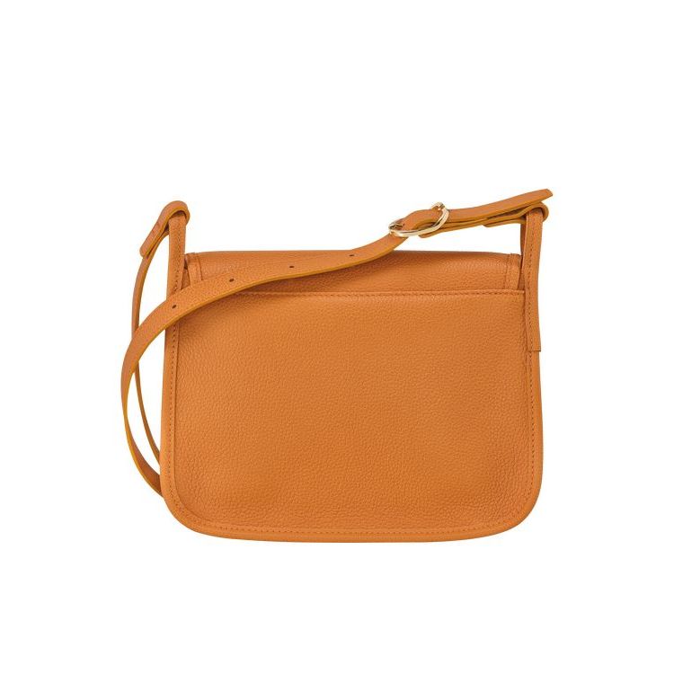 Sacs Crossbody Longchamp M Saffron Cuir Orange | 74382-KBRE