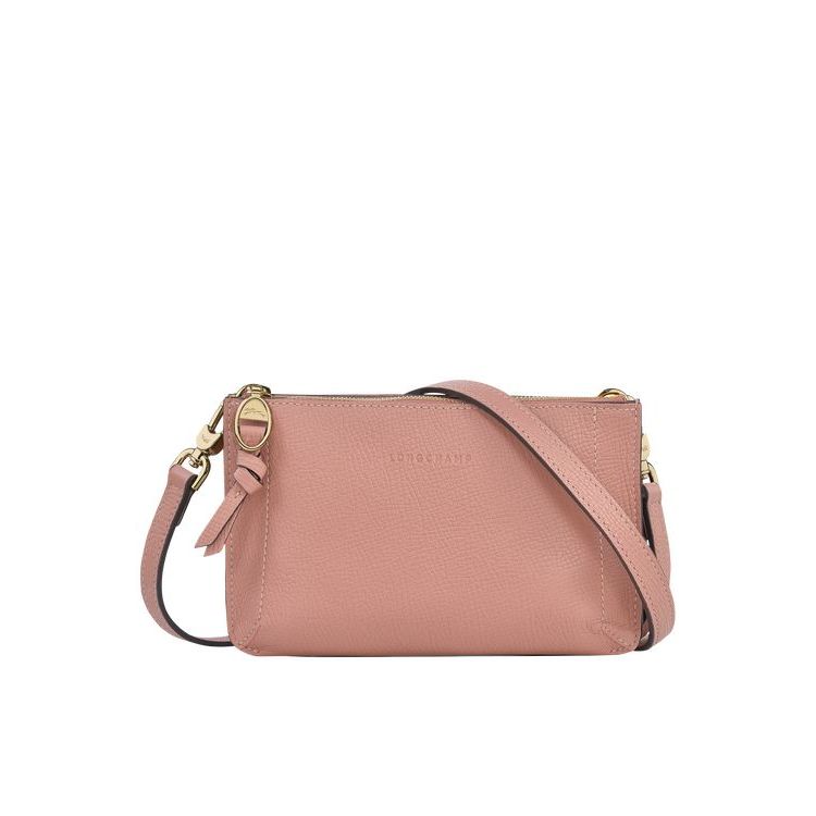 Sacs Crossbody Longchamp Pouch Cuir Rose | 64130-IGJK