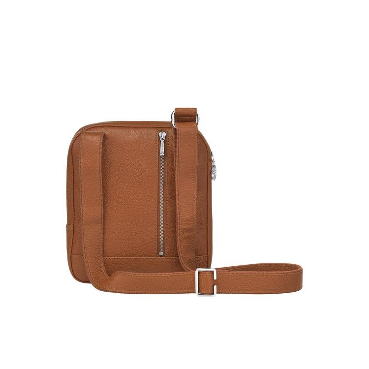 Sacs Crossbody Longchamp S Caramel Cuir Marron | 28349-JGWH