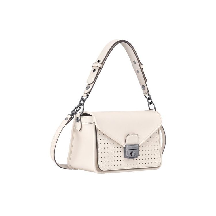 Sacs Crossbody Longchamp S Cuir Blanche | 38564-STMR