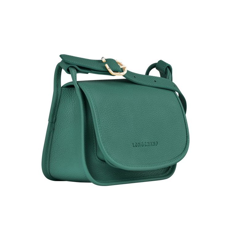 Sacs Crossbody Longchamp S Cuir Grise Vert | 96123-OLSZ