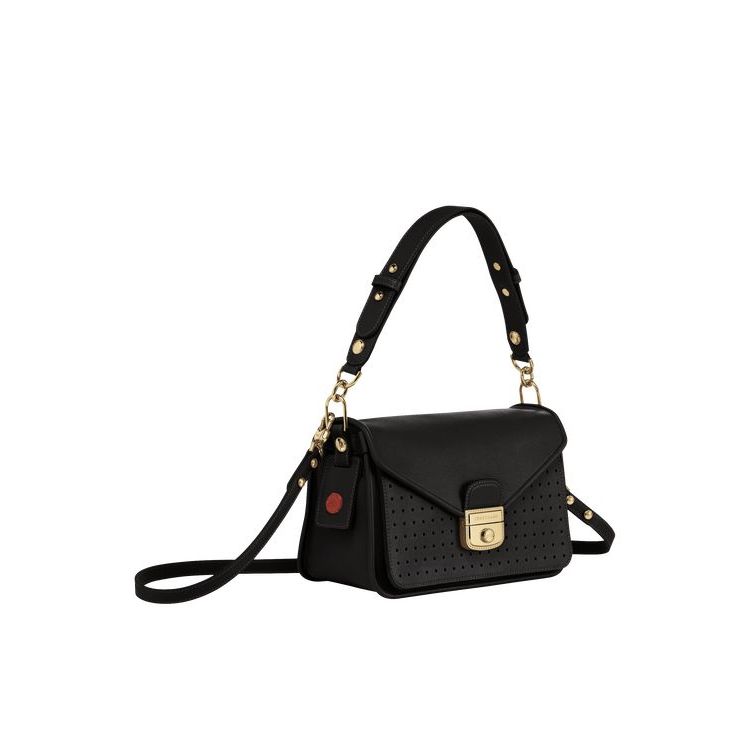 Sacs Crossbody Longchamp S Cuir Noir | 08615-ZBHT