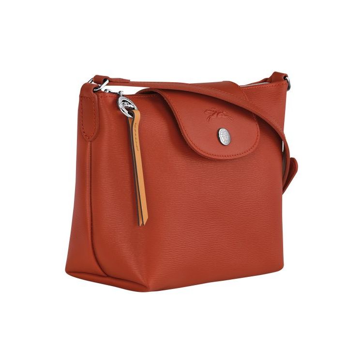 Sacs Crossbody Longchamp Terracotta Tela Orange | 62593-JSPV