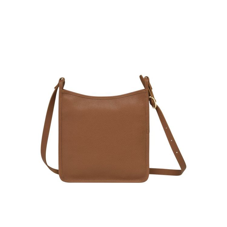 Sacs Crossbody Longchamp Zipped L Caramel Cuir Marron | 69850-BCGI