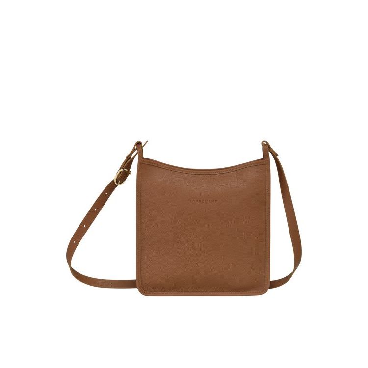 Sacs Crossbody Longchamp Zipped L Caramel Cuir Marron | 69850-BCGI