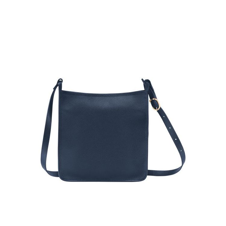 Sacs Crossbody Longchamp Zipped L Cuir Bleu Marine | 75682-DECW