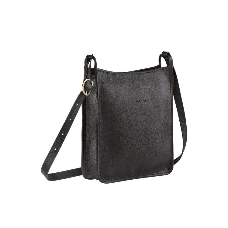 Sacs Crossbody Longchamp Zipped L Cuir Noir | 19427-FEMY