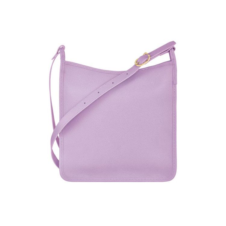 Sacs Crossbody Longchamp Zipped L Cuir Violette | 90547-ZAUP