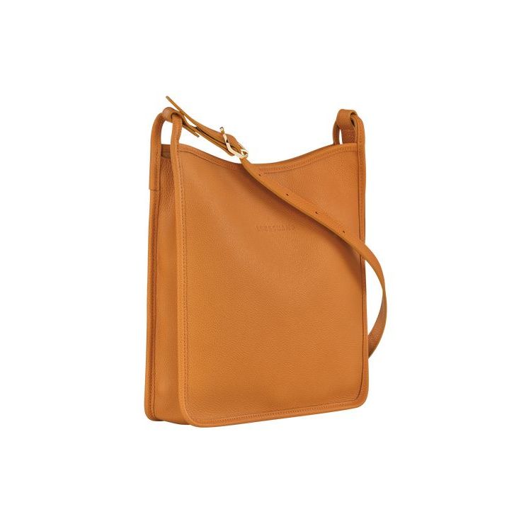 Sacs Crossbody Longchamp Zipped L Saffron Cuir Orange | 48265-MAPH