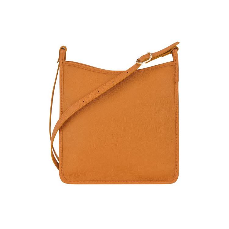 Sacs Crossbody Longchamp Zipped L Saffron Cuir Orange | 48265-MAPH