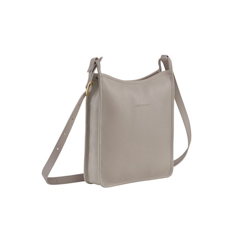 Sacs Crossbody Longchamp Zipped L Turtledove Cuir Grise | 37892-SECL