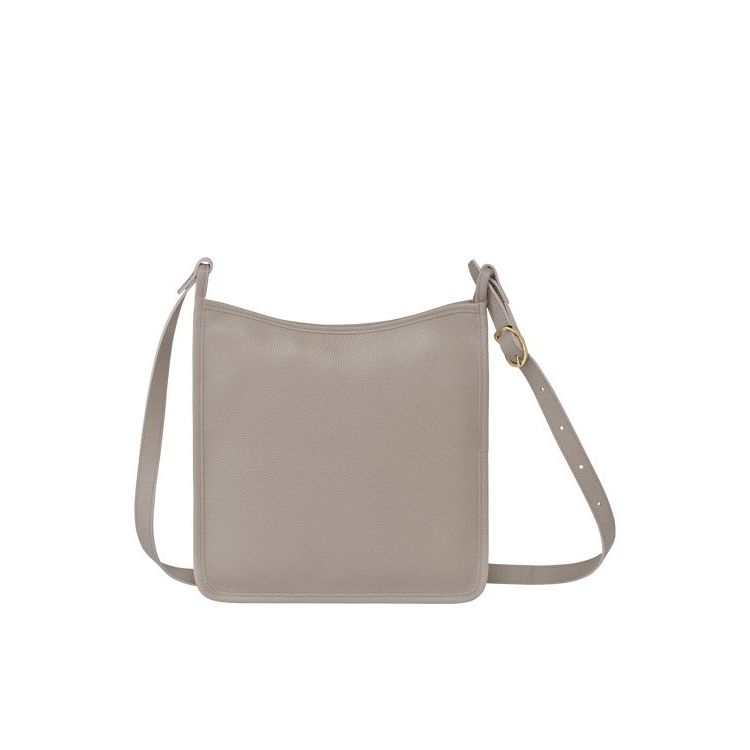 Sacs Crossbody Longchamp Zipped L Turtledove Cuir Grise | 37892-SECL