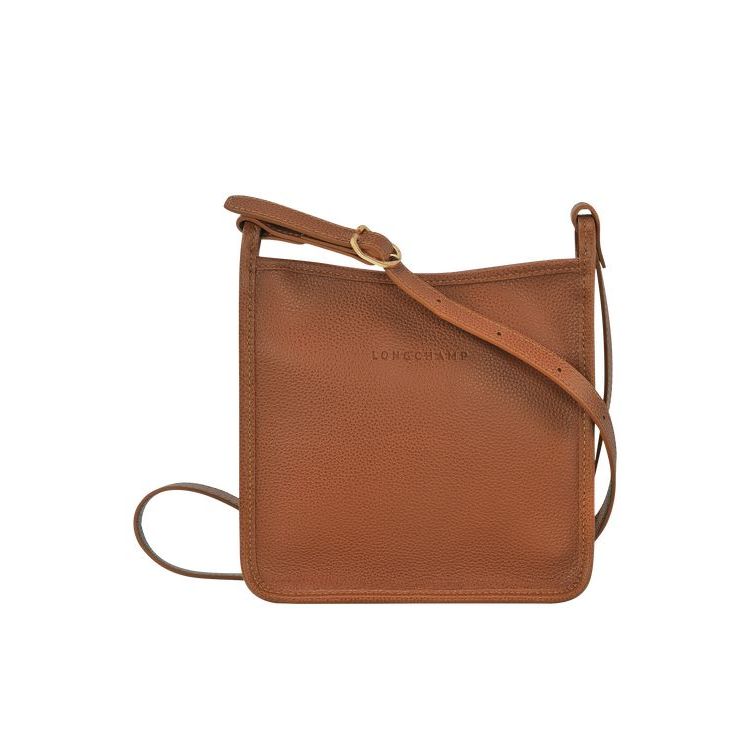 Sacs Crossbody Longchamp Zipped S Caramel Cuir Marron | 43021-XISM