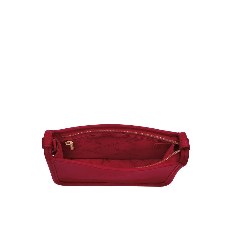 Sacs Crossbody Longchamp Zipped S Cuir Rouge | 98541-ZSJK