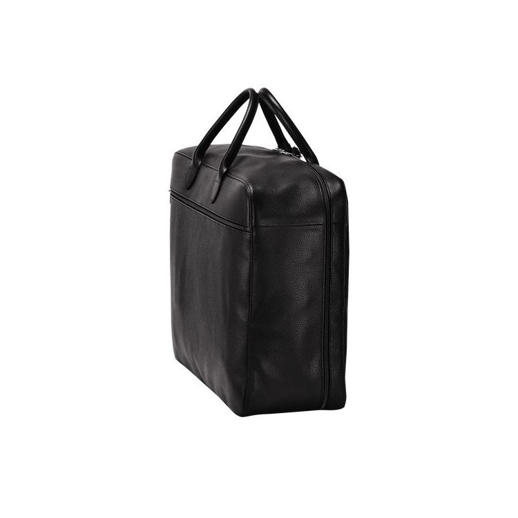 Sacs De Voyage Longchamp Cuir Noir | 15862-WGOC