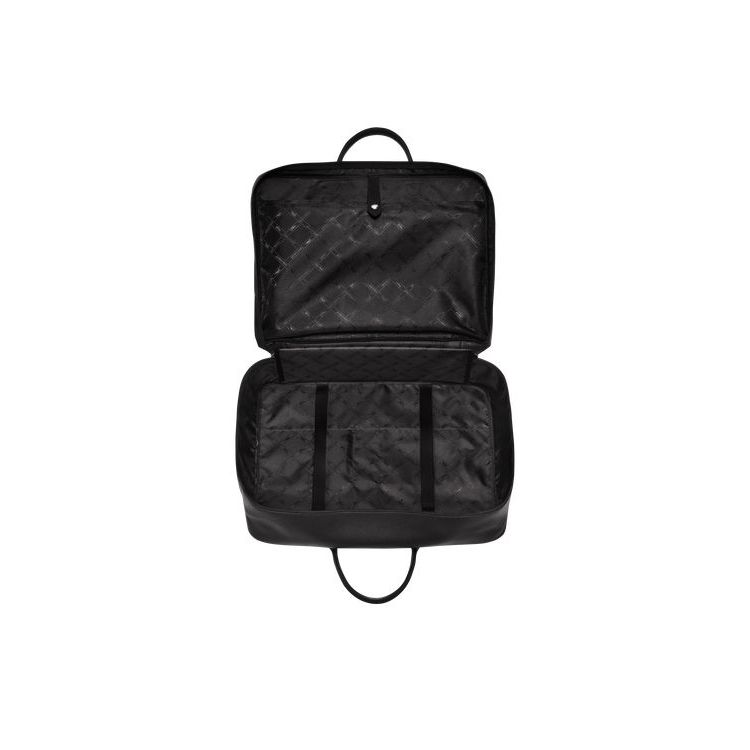 Sacs De Voyage Longchamp Cuir Noir | 15862-WGOC