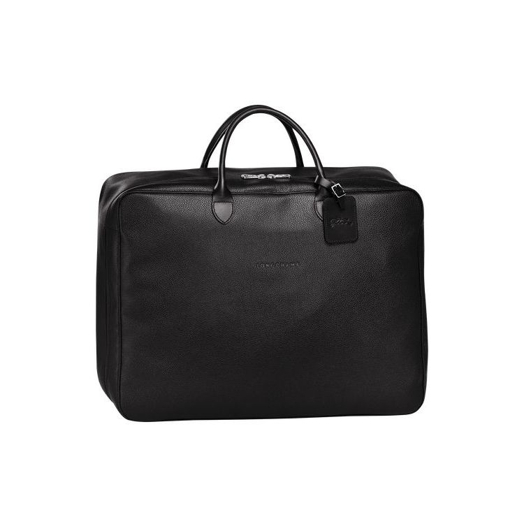 Sacs De Voyage Longchamp Cuir Noir | 38205-BNOJ