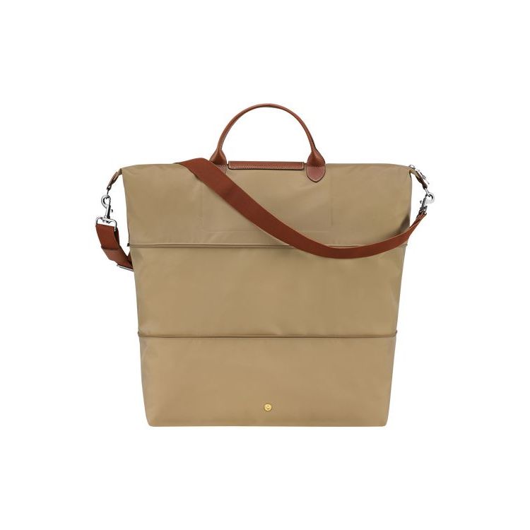 Sacs De Voyage Longchamp Expandable Desert Recycled canvas Kaki | 20431-CLIV