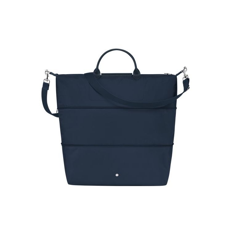 Sacs De Voyage Longchamp Expandable Recycled canvas Bleu Marine | 14280-WZCI