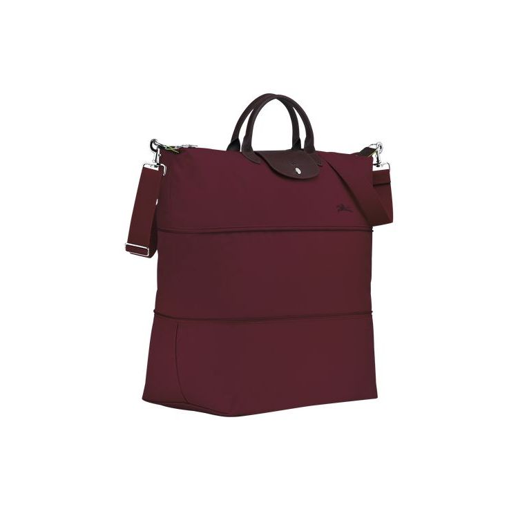 Sacs De Voyage Longchamp Expandable Recycled canvas Bordeaux | 24961-LWTE