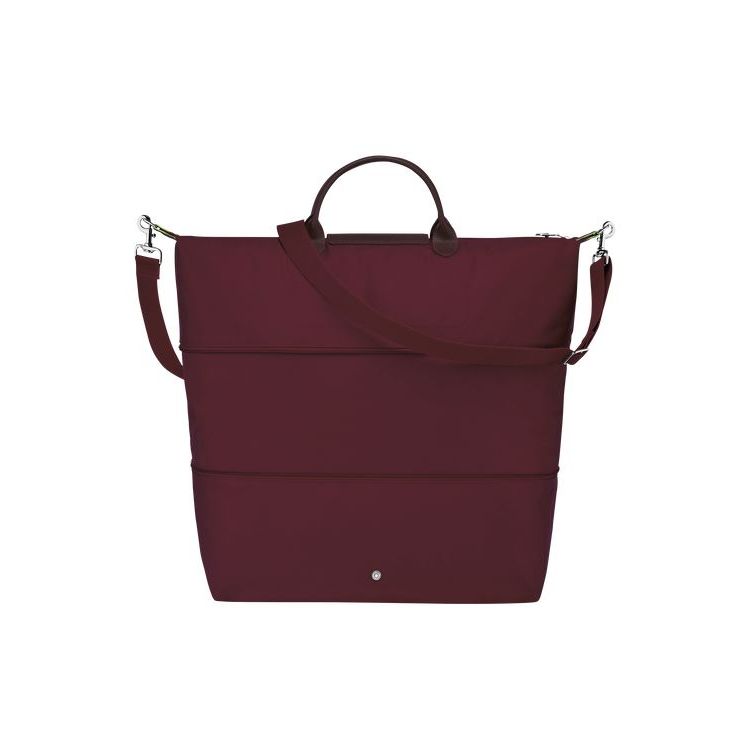 Sacs De Voyage Longchamp Expandable Recycled canvas Bordeaux | 24961-LWTE