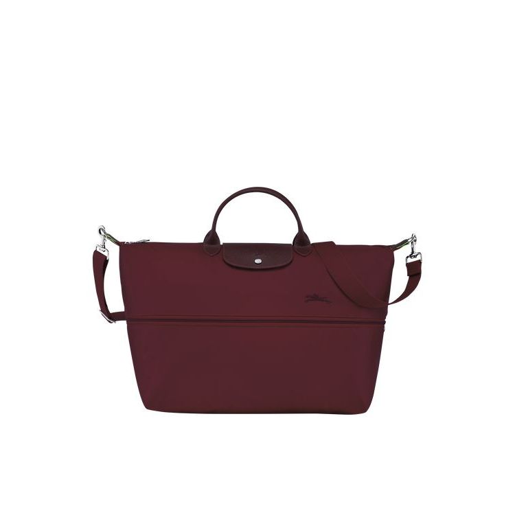 Sacs De Voyage Longchamp Expandable Recycled canvas Bordeaux | 24961-LWTE