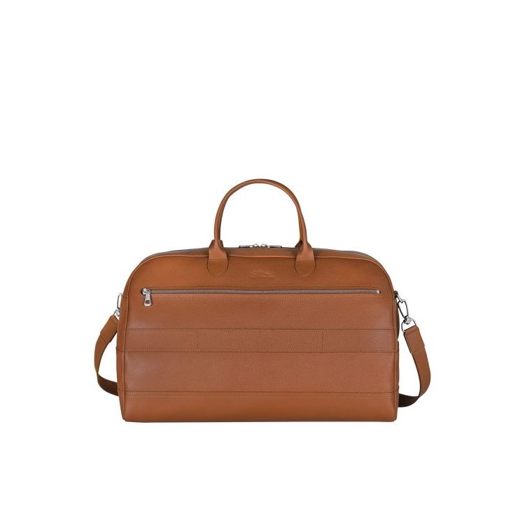 Sacs De Voyage Longchamp L Caramel Cuir Marron | 30164-MBQJ