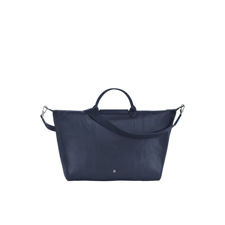 Sacs De Voyage Longchamp L Cuir Bleu Marine | 04321-MNBT