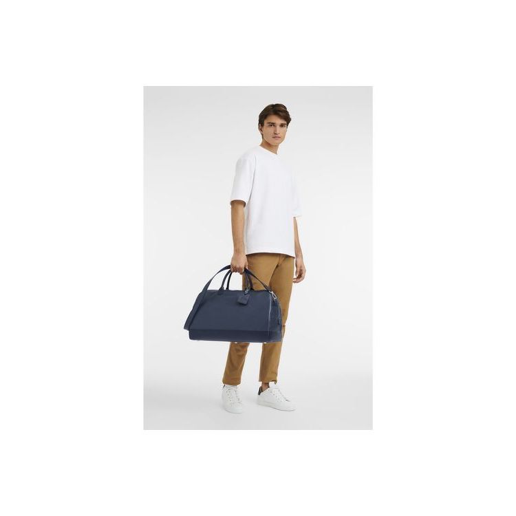 Sacs De Voyage Longchamp L Cuir Bleu Marine | 40296-KWAM