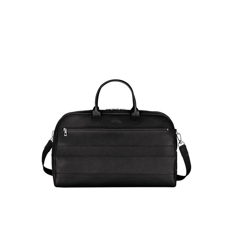 Sacs De Voyage Longchamp L Cuir Noir | 16593-QDCH