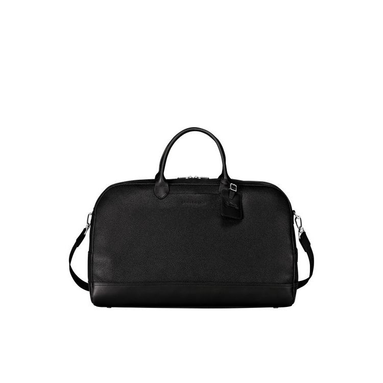 Sacs De Voyage Longchamp L Cuir Noir | 16593-QDCH