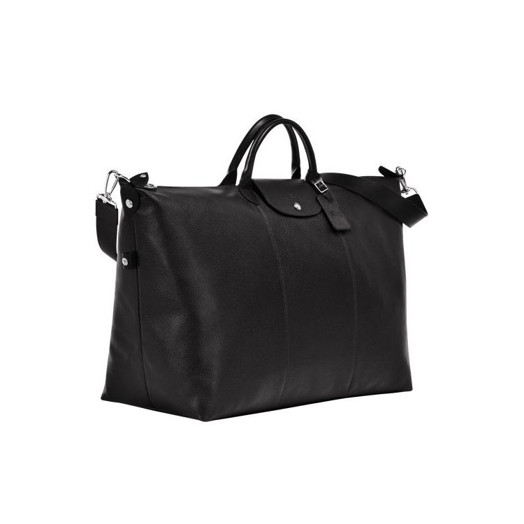 Sacs De Voyage Longchamp L Cuir Noir | 24965-MWYD