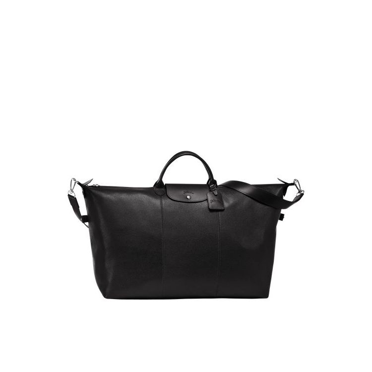 Sacs De Voyage Longchamp L Cuir Noir | 24965-MWYD