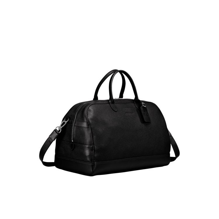 Sacs De Voyage Longchamp L Cuir Noir | 74180-RYOD