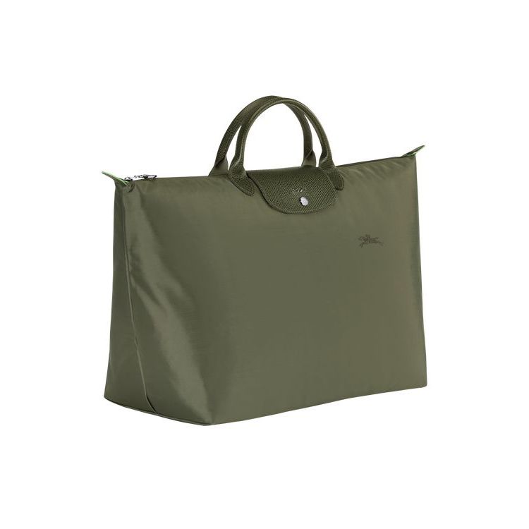 Sacs De Voyage Longchamp L Forest Recycled canvas Vert | 19560-GWOB