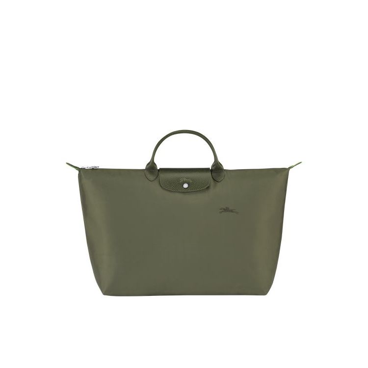 Sacs De Voyage Longchamp L Forest Recycled canvas Vert | 19560-GWOB