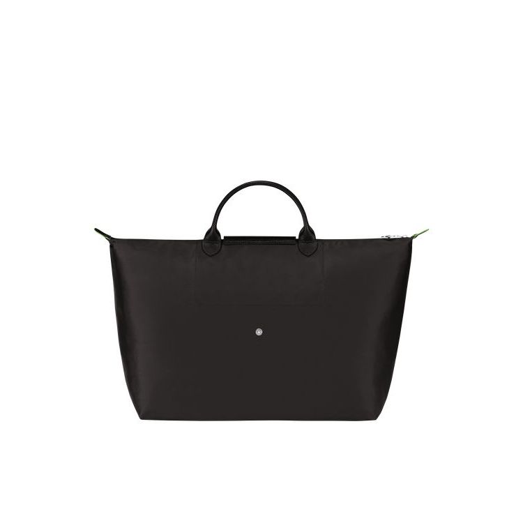 Sacs De Voyage Longchamp L Recycled canvas Noir | 03216-RDCQ