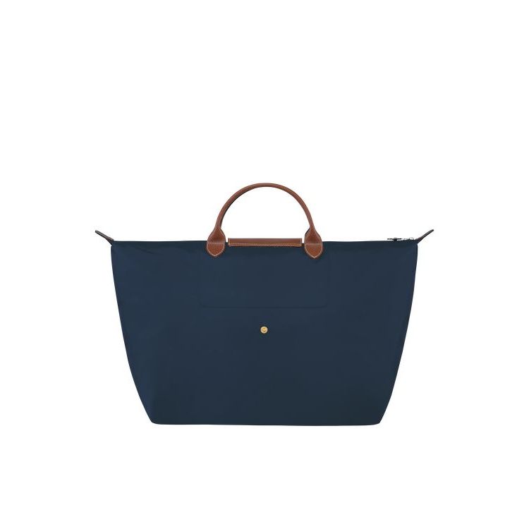 Sacs De Voyage Longchamp L Recycled canvas Bleu Marine | 25094-VOJZ