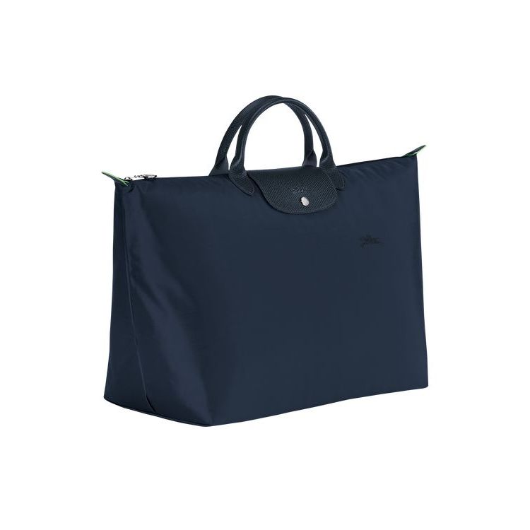 Sacs De Voyage Longchamp L Recycled canvas Bleu Marine | 48327-GZEO