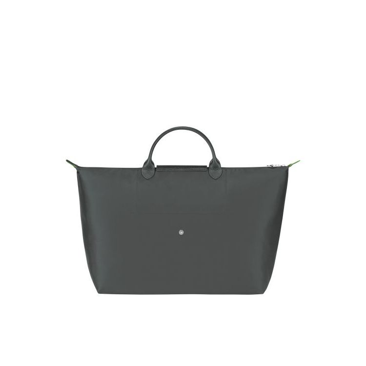 Sacs De Voyage Longchamp L Recycled canvas Grise Foncé | 49802-FBIS