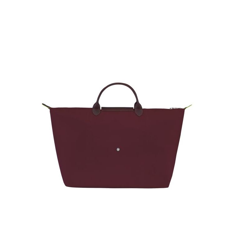 Sacs De Voyage Longchamp L Recycled canvas Bordeaux | 90368-HBFQ