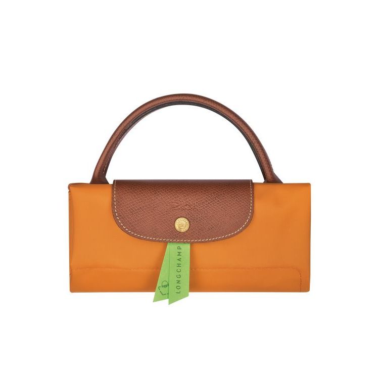 Sacs De Voyage Longchamp L Saffron Recycled canvas Orange | 41207-JYKC