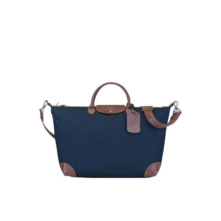 Sacs De Voyage Longchamp L Tela Bleu | 69504-EZDR