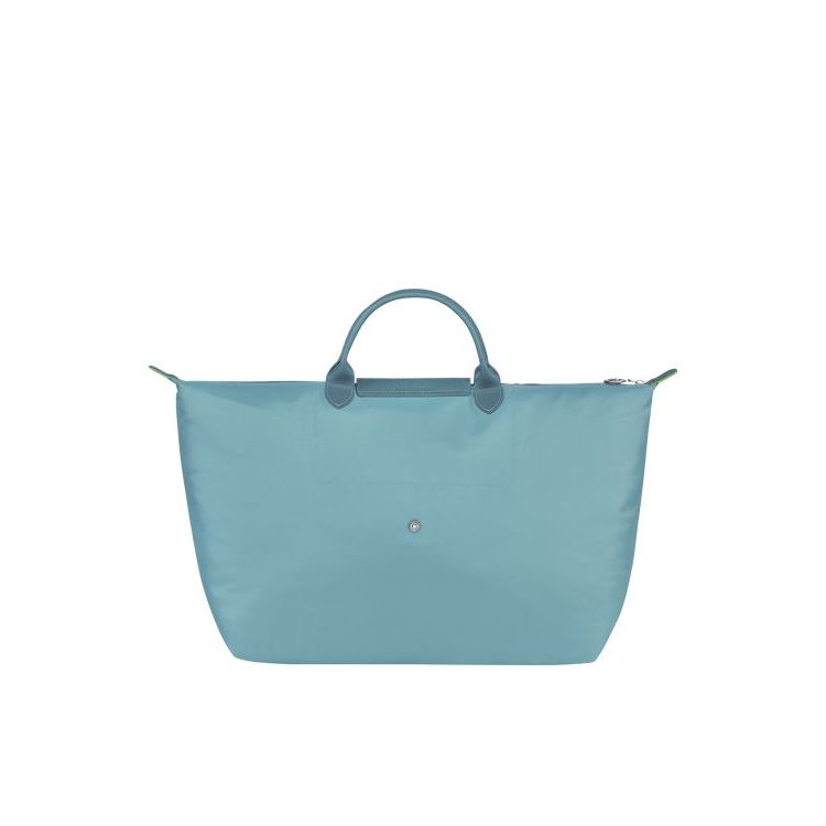 Sacs De Voyage Longchamp L Thunderstorm Recycled canvas Bleu | 62710-CZOR