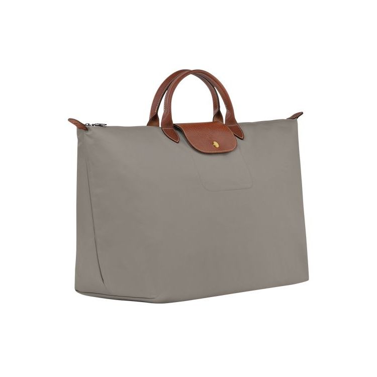 Sacs De Voyage Longchamp L Turtledove Recycled canvas Grise | 25736-GNKO