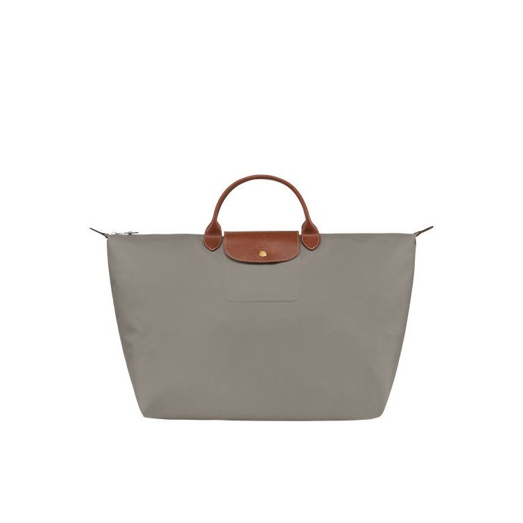 Sacs De Voyage Longchamp L Turtledove Recycled canvas Grise | 25736-GNKO