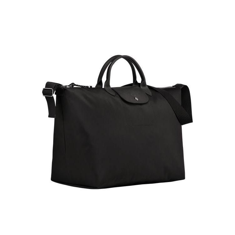 Sacs De Voyage Longchamp Recycled canvas Noir | 12704-COZT