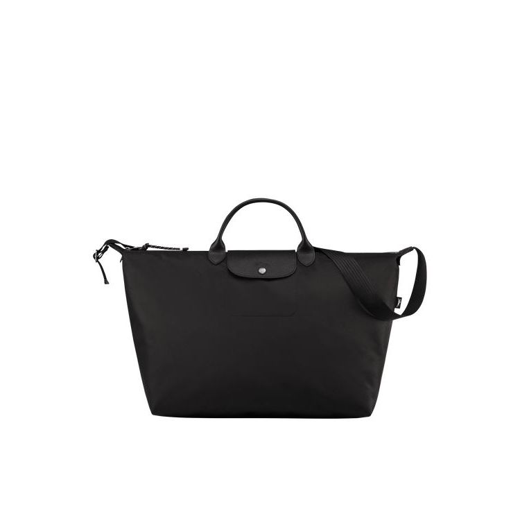 Sacs De Voyage Longchamp Recycled canvas Noir | 18674-QGVO