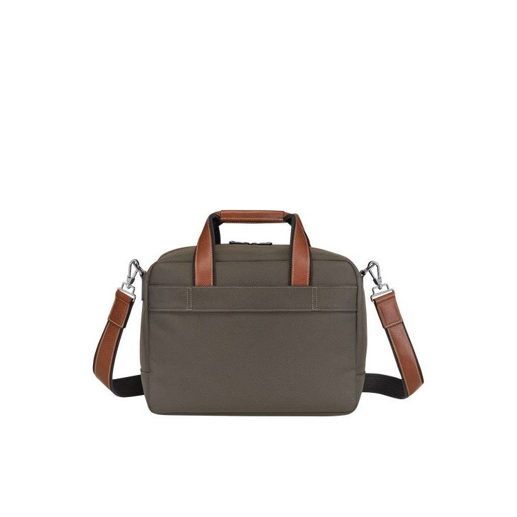 Sacs De Voyage Longchamp Tela Marron | 20794-NVQK